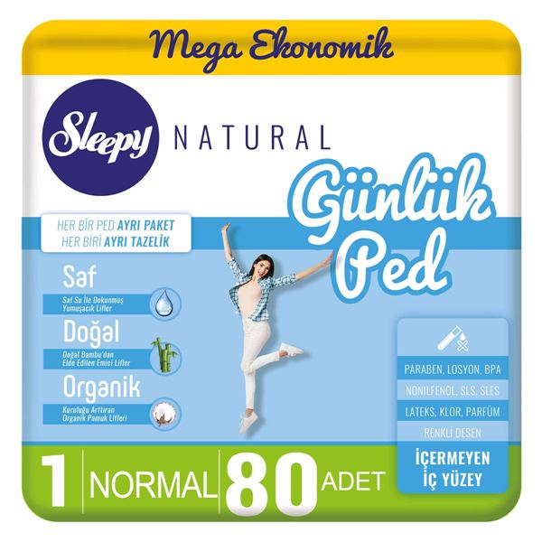 Image de Sleepy Natural Daily Pads Regular 80 pièces